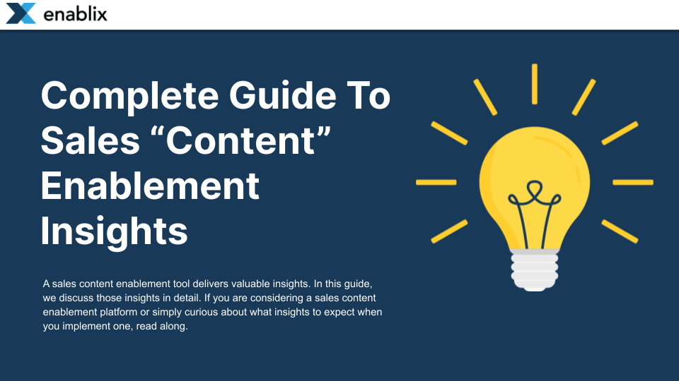 Complete guide to sales content enablement
